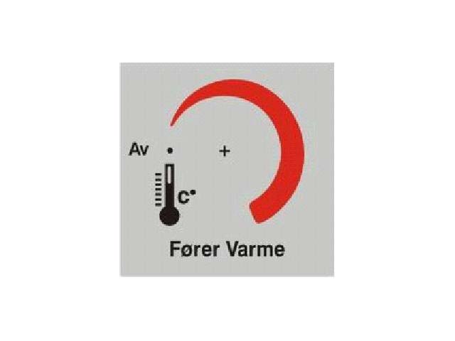 SKILT FRER-VARME (for POTMETER) - Trykk p bildet for  lukke