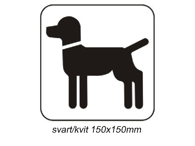 SKILT HUND (PELSDYR) SYMBOL - Trykk p bildet for  lukke