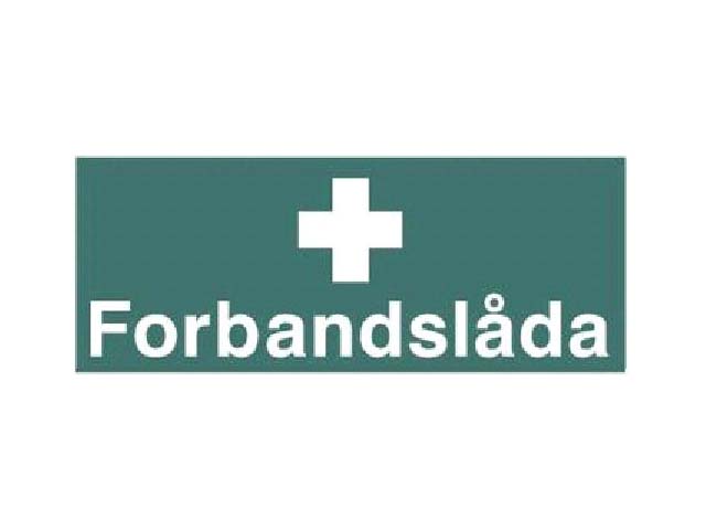 SKILT SVENSK:"Frbandslda" m/Symbol - Trykk p bildet for  lukke