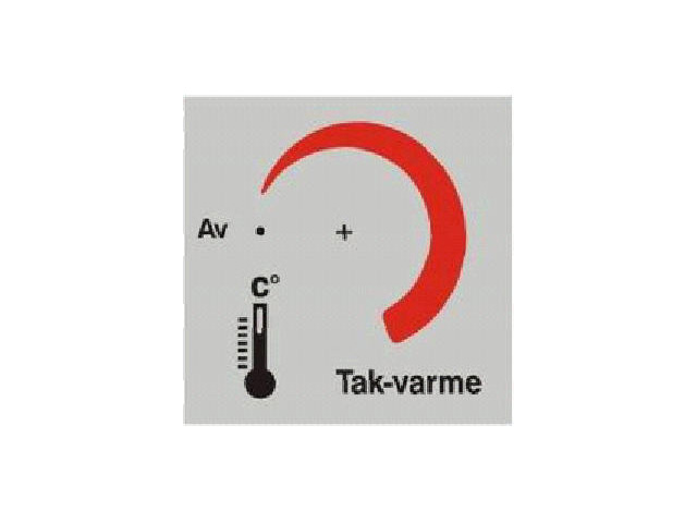 SKILT TAK-VARME (for POTMETER) - Trykk p bildet for  lukke