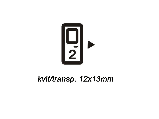 SKILT DR 1 OG DR 2. HVIT - Trykk p bildet for  lukke