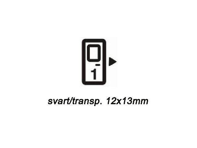 SKILT DR 1 OG DR 2. SORT - Trykk p bildet for  lukke