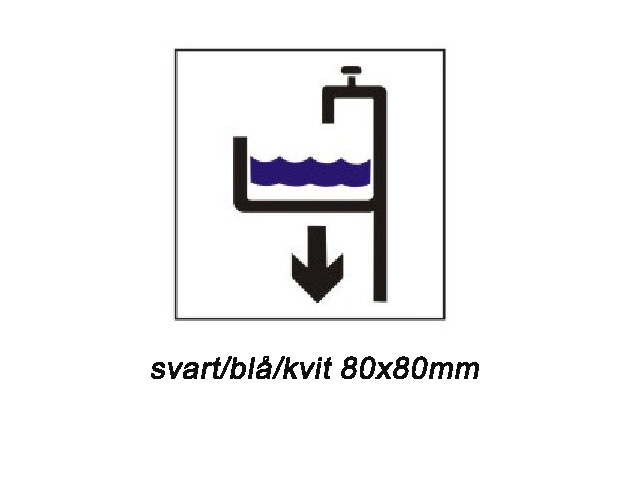 SKILT SPYLEKNAPP FOR VASK - Trykk p bildet for  lukke