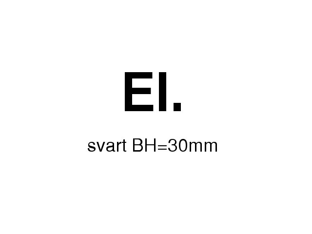 SKILT "EL." SORT - Trykk p bildet for  lukke