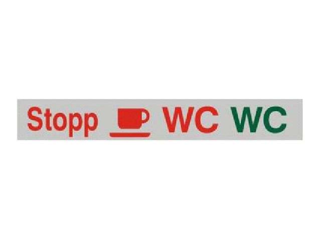 SKILT "STOPP (KOPP) WC WC" (FOR BELYSNING) - Trykk p bildet for  lukke