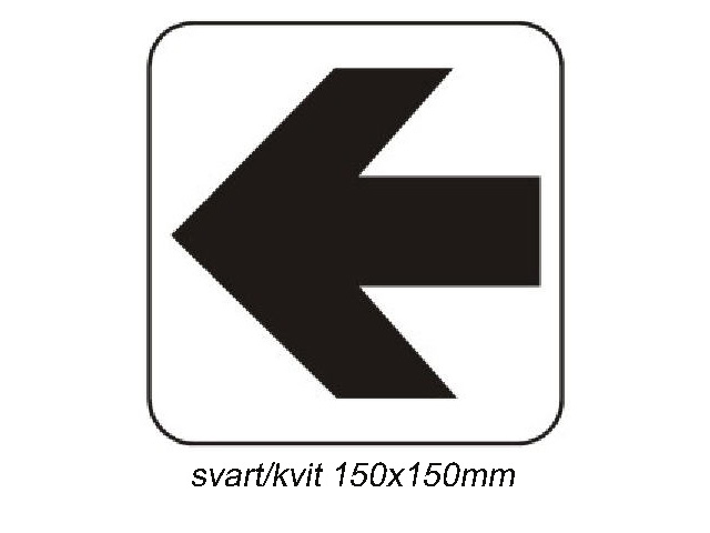 SKILT PIL SVART "->" SYMBOL - Trykk p bildet for  lukke