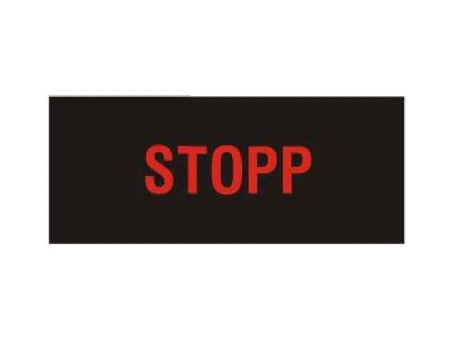 SKILT "STOPP" (FOR BELYSNING) - Trykk p bildet for  lukke