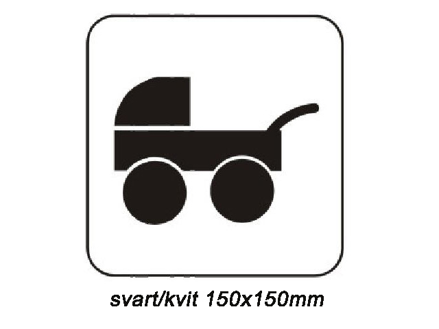 SKILT BARNEVOGN-SYMBOL - Trykk p bildet for  lukke