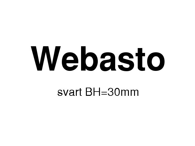 SKILT "WEBASTO" SORT - Trykk p bildet for  lukke