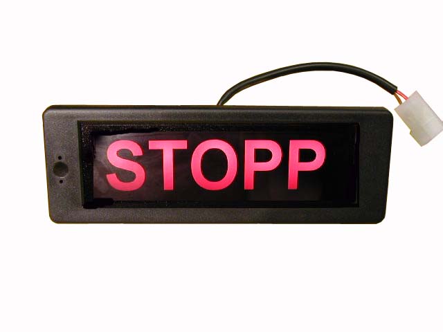 KLOKKE "STOPP" m/LYS - Trykk p bildet for  lukke