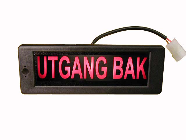 KLOKKE "UTGANG BAK" m/LYS - Trykk p bildet for  lukke