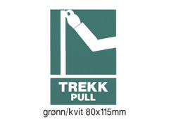 SKILT NDUTGANG "TREKK/PULL (+ ARM)"