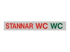 SKILT SVENSK:"STANNAR WC WC" (FOR BELYSNING)