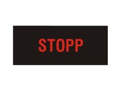 SKILT "STOPP" (FOR BELYSNING)