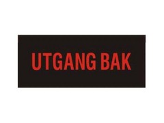 SKILT "UTGANG BAK" (FOR BELYSNING)