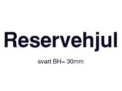 SKILT "RESERVEHJUL" SORT